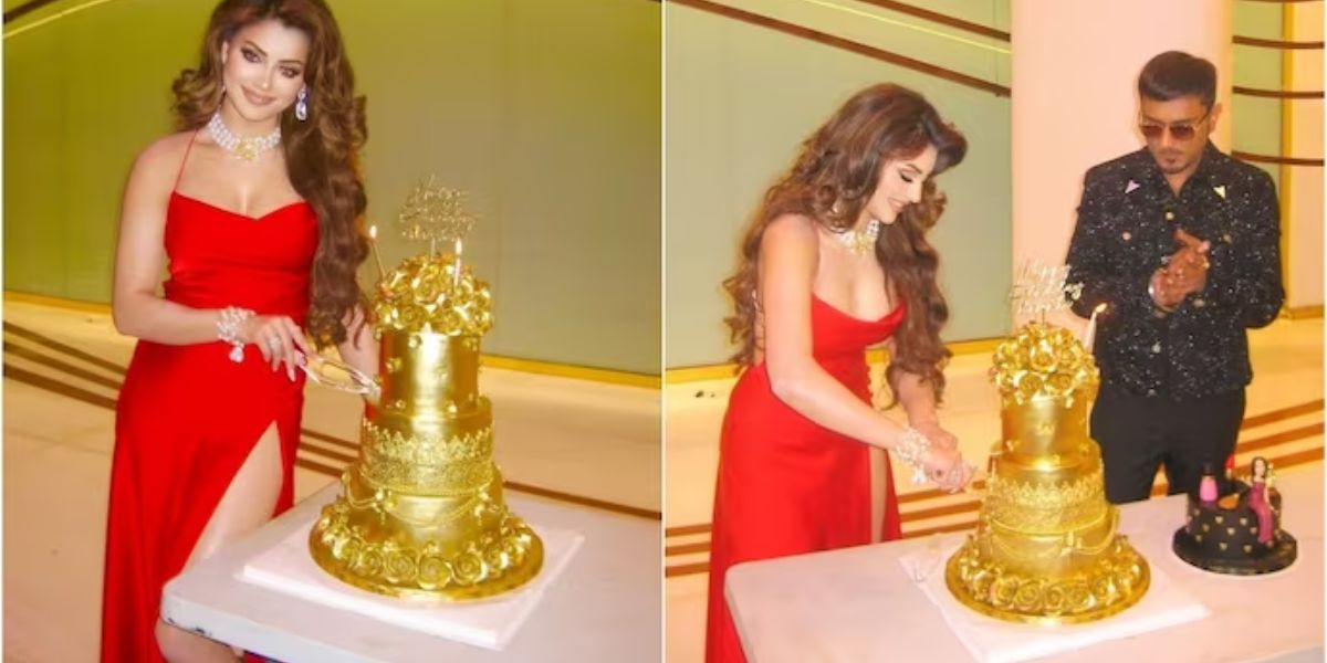 Urvashi Rautela cuts ’24-carat gold cake’ gifted by honey singh
